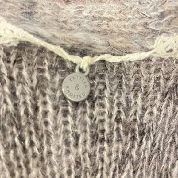 Anthropologie Knitted & Knotted Peplum Ombre Open Cardigan Sweater Size Large - Picture 5 of 10